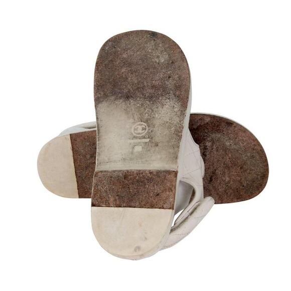 Chanel Dad Flats 38 Leather Lambskin Quilted Sandals CC-0219N-0033 - Picture 10 of 11